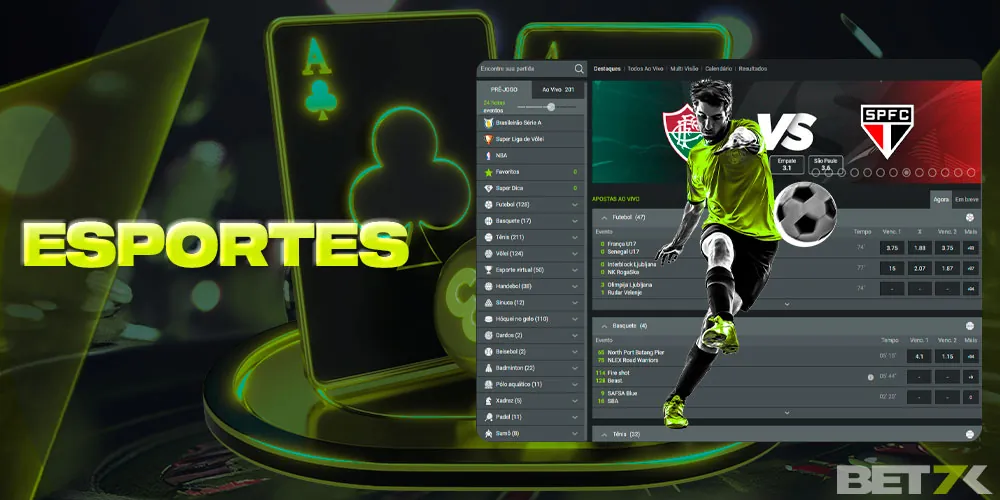 Opções de apostas esportivas da casa de apostas Bet7k Brasil